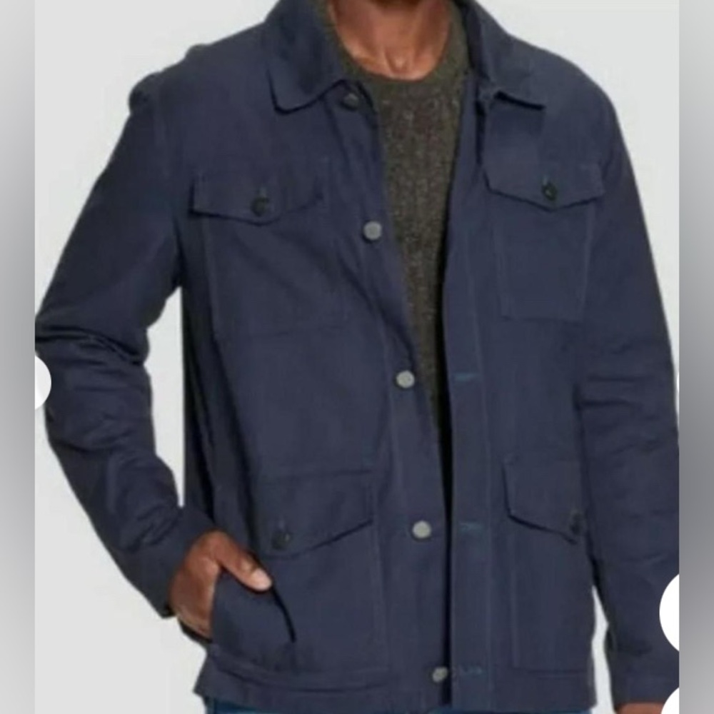 UGG Silas Khaki Blue Utility Chore Jacket NEW